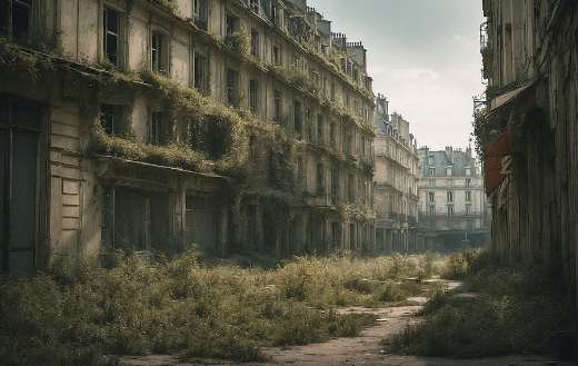Abandoned building houses
