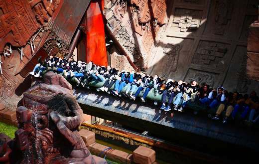 Roller coaster fantasyland theme park