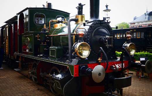 Steam locomotive train