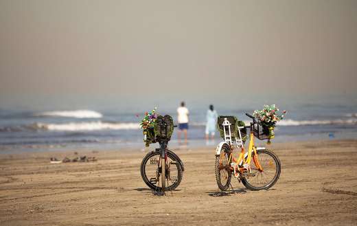 Worli sea parking bicycles