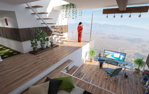 Real state home office interior design