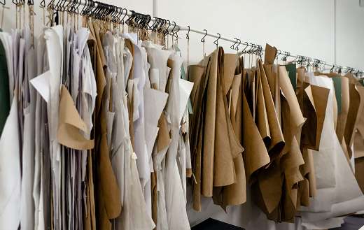 Sewing patterns on hangers