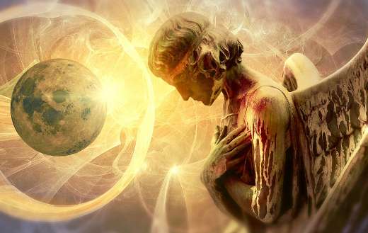 Spiritual angel light mood