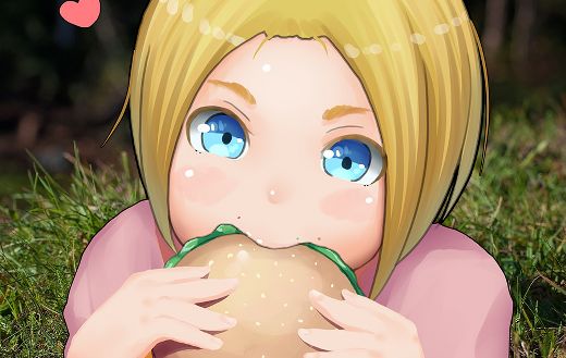 Moe eating burger puzzle