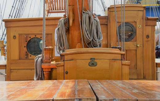 The French three masted schooner boat