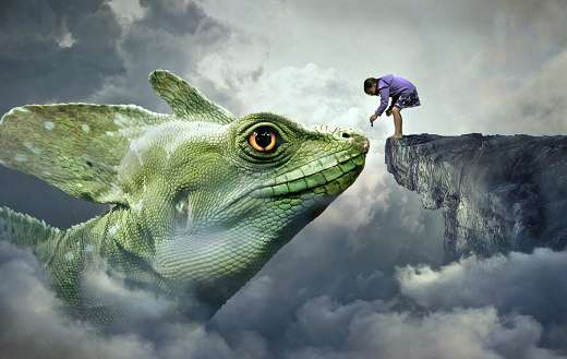 Dragon lizard fantasy