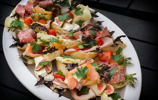 Colorful small sandwiches