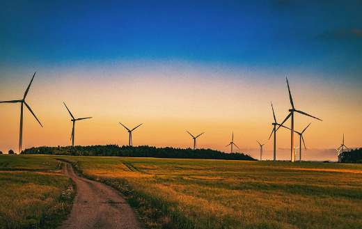 The windmills renewable energy