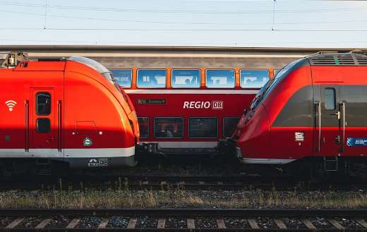 Tracks rail and trains puzzle