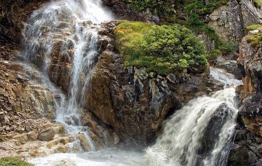 Waterfall river rocks image