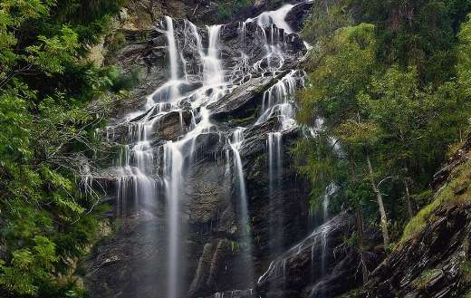 Waterfall mountain alps