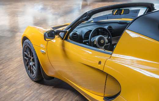 Yellow lotus sports car