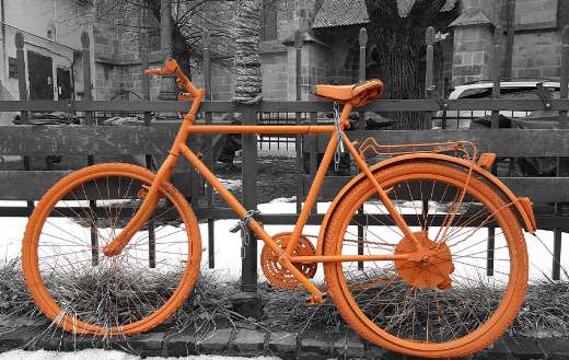 Old vintage orange bike online