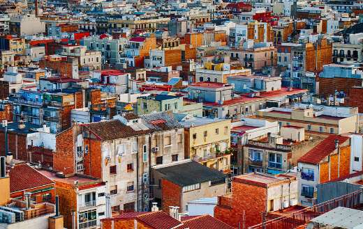 Town buildings houses architecture