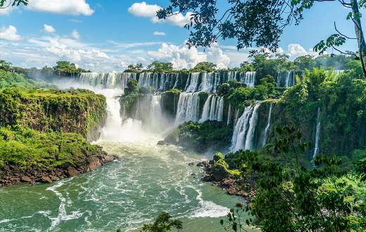 Iguazu falls from Argentine national park