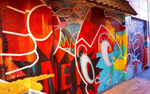 Tokyo Japan street art puzzle