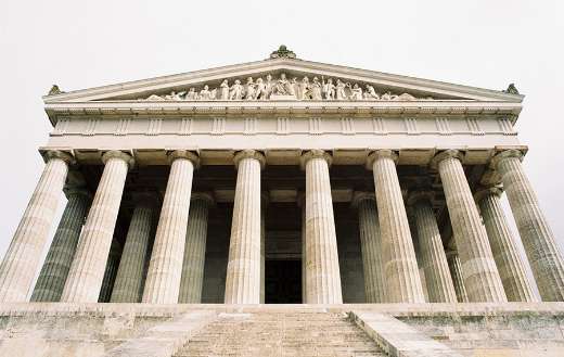 Valhalla monument goddes -bust sculpture