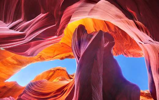 Antelope canyon Navajo reservation near page Arizona USA