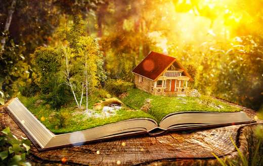 Cute magical log house online