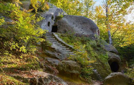 Cave monastery Rozhirche Lviv oblast Ukraine