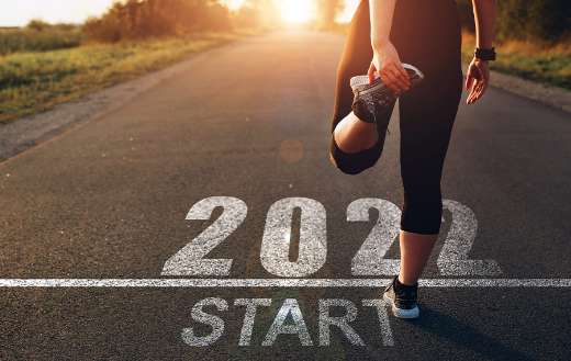 Concept of girl start sport 2022