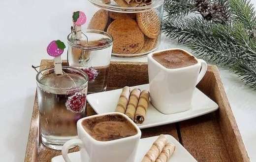 Morning hot choco coffee