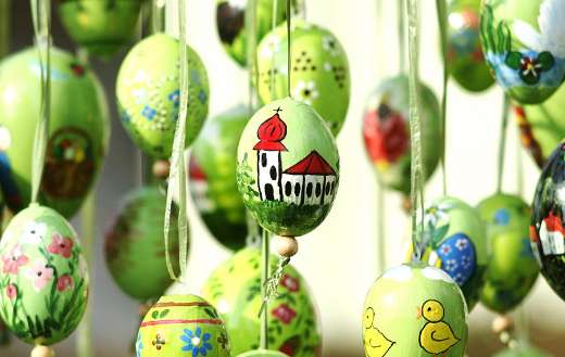 Hand painted easter eggs