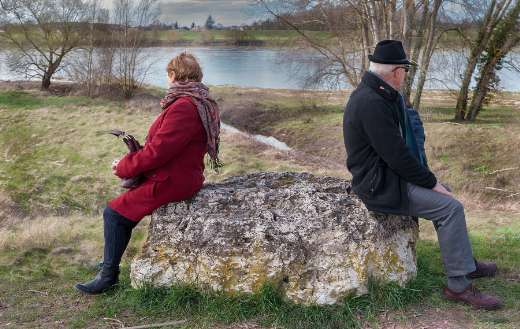 Two people opposite setting