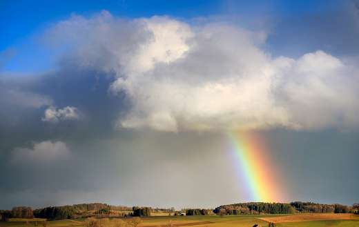 Rainbow evening cloud
