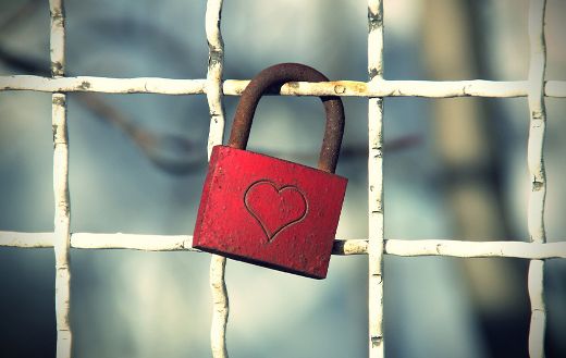 Symbol love rusty puzzle