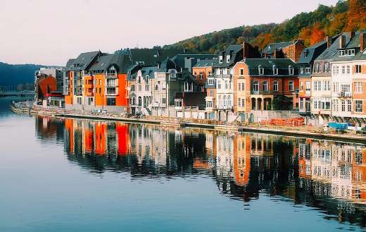 Dinant houses waterfront