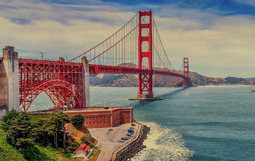 The golden gate bridge suspension