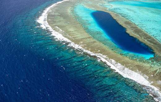 Coastline seascape coral reef