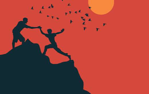 Support each other illustration