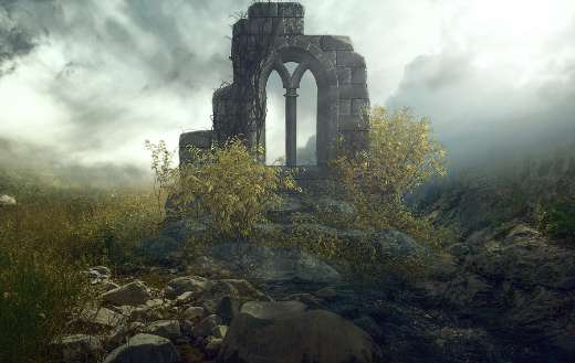 Fantasy mystery landscape