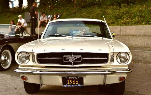 White antique classic ford