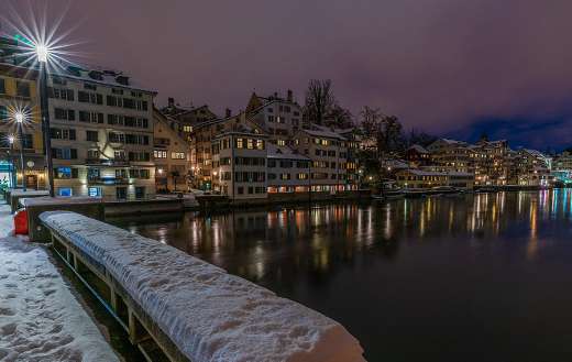 Winter Zurich City puzzle