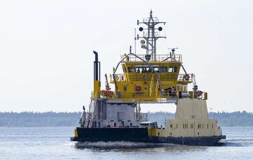 Car ferry shipping vessel