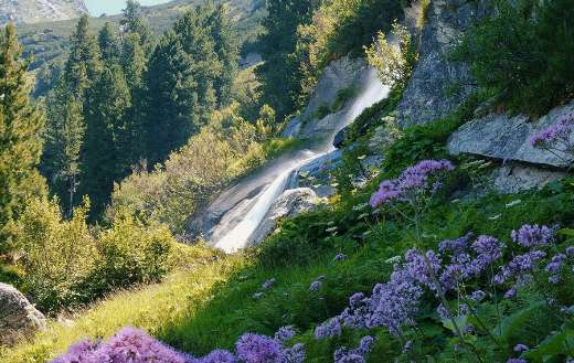 Waterfall mountain nature