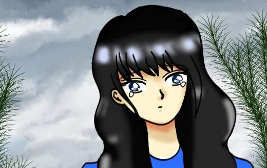 Sad crying girl anime puzzle