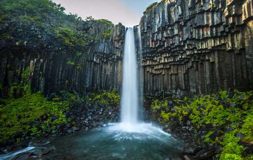 Svartifoss black waterfall Iceland