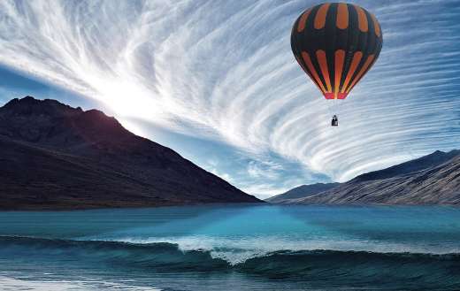 Hot air balloon sea assembly