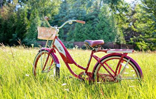Vintage red bicycle