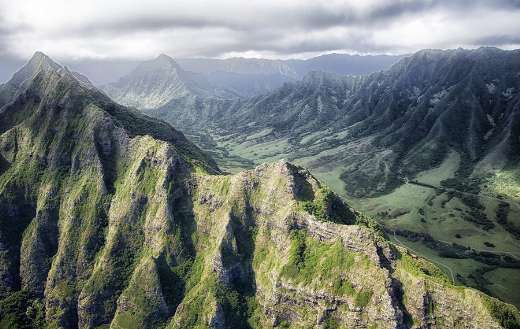 Mountains peak valley