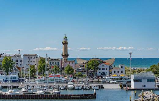 Warnemundo lighthouse cityscape