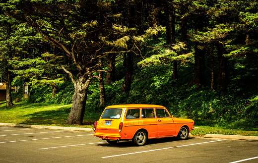 Action asphalt automotive yellow car