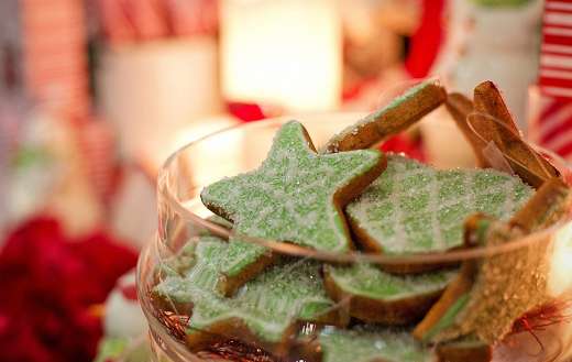 Green christmas cookies