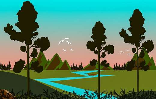 Graphic scene nature