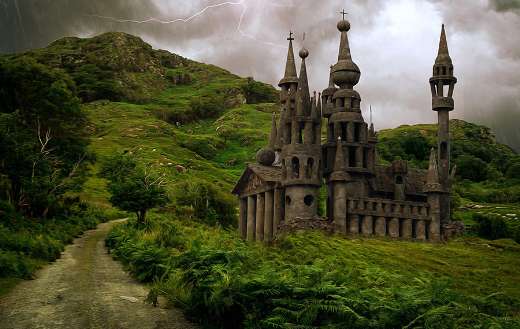 Fantasy castle landscape