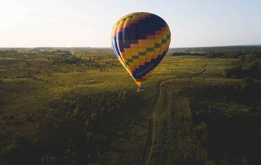 Hot air balloon landscape